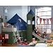 Powell Boys Blue & Green Twin Tent Bunk Bed with Slide