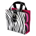 Microfiber Embellishment Tote - Black/ White