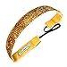 Sweaty Bands Womens Girls Headband - Non-Slip Velvet-Lined Sparkly Hairband - Viva Diva Gold 1-Inch