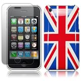 IPHONE 3G 3GS ENGLAND UNION JACK BACK COVER CASE WITH SCREEN PROTECTOR PART OF THE QUBITS ACCESSORIES RANGEby Qubits