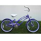 Kids Bikes "Purple" Girls Beach Cruiser 20" Extended Frame