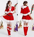 【 サンタ コスプレ 衣装  コスチューム 】 セクシーサンタ  ポンチョ ５点セット ワンピースサンタ ディズニー　イベント/衣装　クリスマス　サンタ衣装　衣装　サンタクロース　パーティーグッズ　サンタ服　サンタ コス　衣裳　サンタクロース服