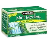 Bigelow Mint Medley Herbal Tea, 20-Count Boxes (Pack of 6)