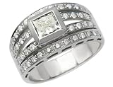 Diamond Engagement Ring 1.09 Carat (ctw) in 14K White Gold