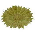 Flower Plates Set of 2 - Green/ Brown (10")