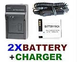 2 NB-8L Canon Replacement Battery Packs + Travel Charger Set (AC Wall + Car ....