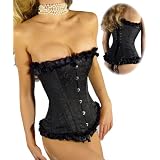 Halbbrust-Korsett aus Brokat schwarzvon "Zugeschn�rt Shop"