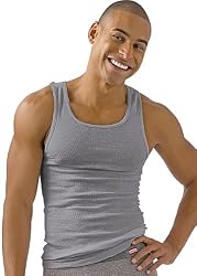 Hanes Mens Dyed A-Shirt 2 Pack 1 Grey/1 Black Small