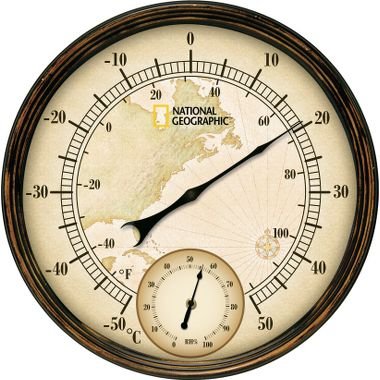 National Geographic Decorative Thermometer with Hygrometer