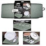 The OriginalTM Dish Drying Mat Microfiber Absorbent Machine Washable Fast Drying 16x18 Multipurpose, Green