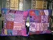 2 Violet Blue Patchwork Embroidered Sari Toss Pillow Cushion Covers Country Decor