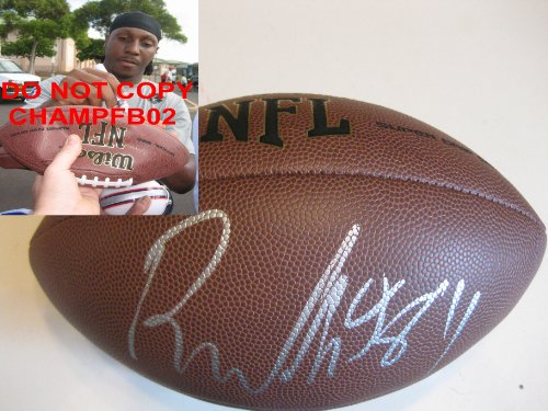 RODDY WHITE,ATLANTA FALCONS,SIGNED,AUTOGRAPHED,NFL FOOTBALL,WITH PROOF + COA