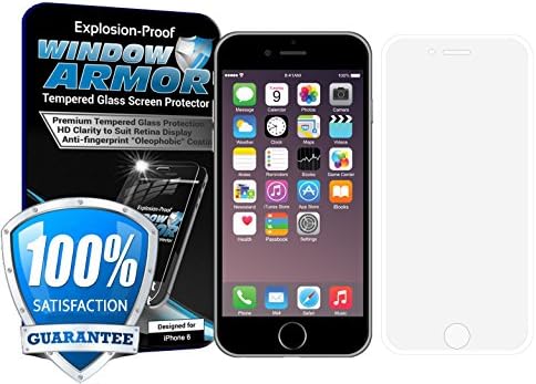 50% Off Today Only - Premium iPhone 6 Screen Protector, Full Screen Tempered Glass Protector with Lifetime Warranty [HD Clear] [Scratch-Resistant] [Bubble Free] [Easy Installation] suits 4.7" iPhone 6 (White edge)