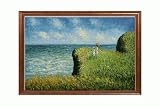 Art Reproduction Oil Painting Monet Paintings: Cliff Walk at Pourville with Verona Cafe Coffee Brown Patina Finish 28 X 40 Hand Painted Framed Canvas Art 51hwoR5ilOL. SL160 Art Reproduction Oil Painting Monet Paintings: Cliff Walk at Pourville with Verona Cafe Coffee Brown Patina Finish 28 X 40 Hand Painted Framed Canvas Art
