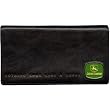 John Deere Leather Checkbook Cover - Black John Deere Leather Checkbook Cover - Black