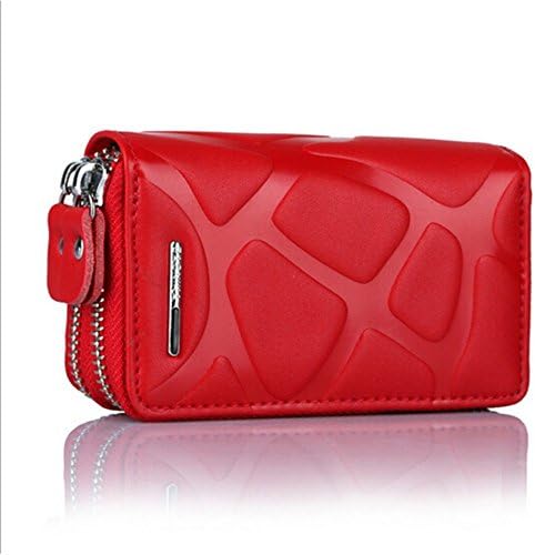 Traitonline Fashion Cool Men Key Holder Wallet Case Soft and Comfortable Genuine Leather Key Purse Pouch Holder (Red)