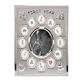Baby's First Year Collage Photo Frame - Silver