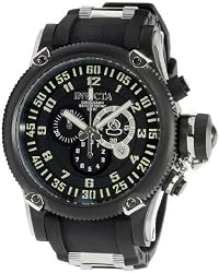 Black Stainless Steel Russian DIver Swiss Quartz Rubber Strap