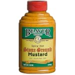 Beaver Brand Spicy Hot Stone Ground Mustard, 12-Ounce Squeezable Bottles (Pack of 6)