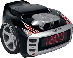 Emerson Radio Hot Wheels HW800 Snore Slammer Alarm Clock Radio (Red/Black)