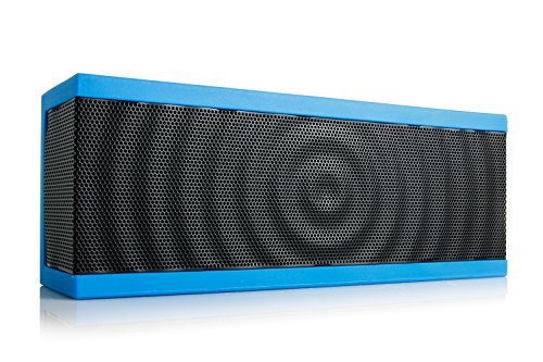 SoundBlock CUSTOM Bluetooth Wireless Stereo Speaker for Computers & Smartphones - Bluetooth 3.0 Technology with Built-in Speakerphone and 10 Hour Rechargeable Battery - Blue/Black