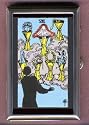 CUPS VII TAROT CARD, COIN GUITAR PICK PILL BOX