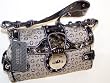 Guess PISA Signs Flap Satchel (Black / Gray)