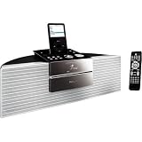 Philips - Philips Executive 30-Watt Micro Speaker System with iPod Dock (White/Silver)