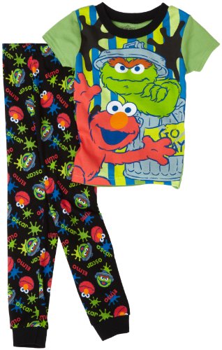 Kids Headquarters Sleepwear  Boys  Sesame Street Pajama,Green/Black