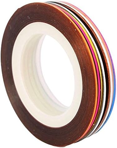 Zeeler 30Pcs Mixed Colors Rolls Striping Tape Line Nail Art Tips Decoration Sticker