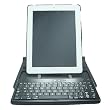 Rechargable Bulit- in wireless bluetooth 2.0 keyboard with Slide-out Hardshell ABS protective Case Cover For iPad 2 (black)