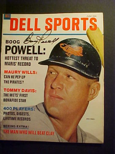 Boog Powell Baltimore Orioles Autographed July 1967 Dell Sports Magazine
