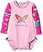 Hatley Girls' Electric Butterflies Baby Rash Guard