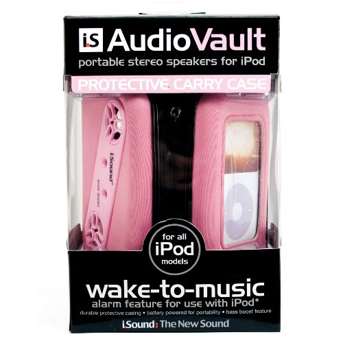 DreamGear i.Sound Audio Portable Stereo Speakers for iPod and MP3 Players (Pink)