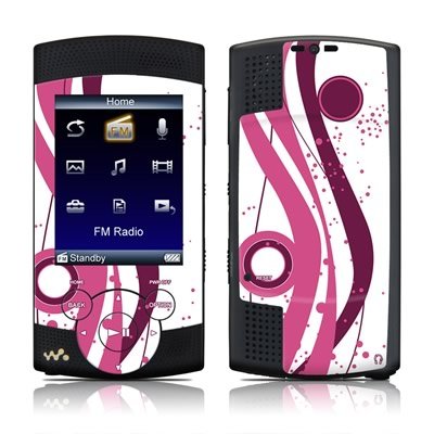 Fantasy Pink Design Skin Decal Sticker for the S Series Sony Walkman