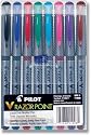 Pilot V Razor Point Extra Fine Marker Pen Assorted Color 8-Pack Pouch, 11008