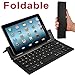 Motoraux Foldable Keyboard - Ultra-Slim Wireless Bluetooth Portable Pocket Keyboard with Kickstand, Universally Compatible with Ipad / Android Tablet / Smart Phone of iOS / Android / Windows Systems