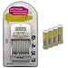 Hitech - Super Fast Charger and 4 AA and 4 AAA Rechargeable Batteries for Kids' Electronics and Learning Systems