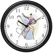 Rhythmic Gymnastics - Ribbon No.1 - Women's Gymnastics Theme Wall Clock by WatchBuddy Timepieces (Slate Blue Frame)