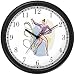 Rhythmic Gymnastics - Ribbon No.1 - Women's Gymnastics Theme Wall Clock by WatchBuddy Timepieces (Black Frame)