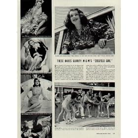 THESE BABES GLORIFY M-G-M'S "ZIEGFELD GIRL": Pictured are Claire James, Irma Wilson, Anya Taranda, Nina Bissell, Frances Gladwin, Virginia Cruzon, Alaine Brandes, Patsy Mace, Myrna Dell, Gayle Mellot, Louise La Planche, Georgia Carroll, Madeleine Martin, Hariett Bennet, and Loraine Gettman. ..... 1941 LIFE Magazine Article, A4432A.