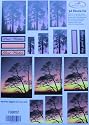 A4 3D FGS Creative Designs Stack-Its pyramid decoupage sheet - trees at sunset