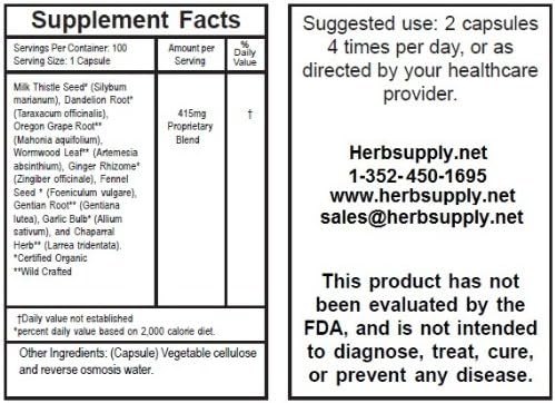 Liver Formula (100 Vegetarian Capsules)