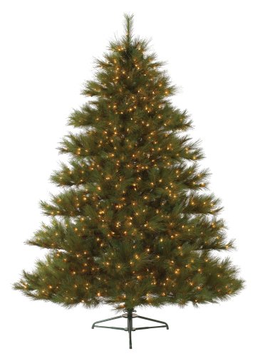 GKI Bethlehem Lighting Ponderosa 7-1/2-Foot Full Christmas Tree Prelit with Clear Lights
