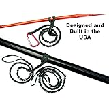 Paddle Leash with a 2 Rod Leash Set, 3 Leashes Total Plus 1 Carabiner. Built to Last, Made in the USA.