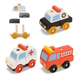  Melissa & Doug Stacking Emergency Vehicles