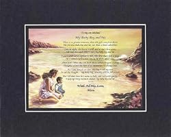[Personalized Poem for Sons] To My Son [XXXX] My Baby Boy and Me . . . Poem on 11 x 14 inches Double Beveled Matting