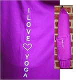 Drawstring Embroidered Purple Yoga Mat Bag: Embroidery-