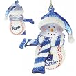 Kansas City Royals MLB Striped Acrylic Snowman Ornament (3")