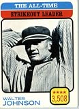 1973 Topps # 478 Walter Johnson Baseball Card - In a protective screwdown case!
